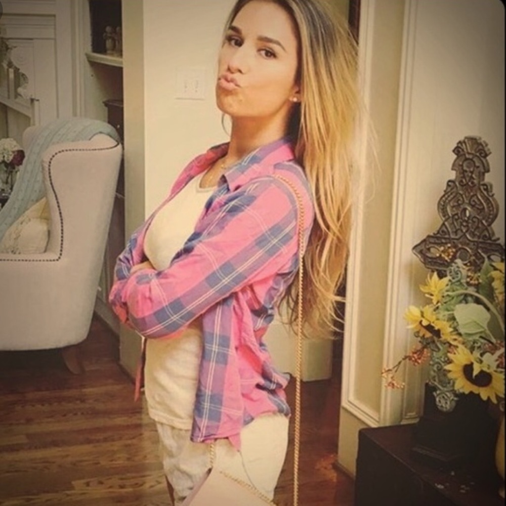 NWT Kittenish plaid button down shirt